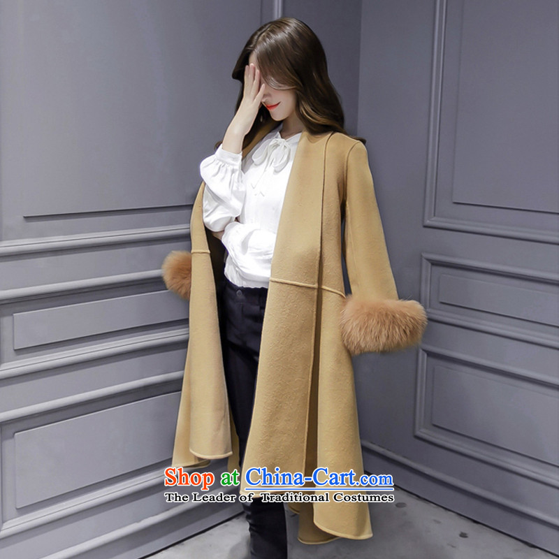 Yi No. 2015 Fall/Winter Collections by female new Korean cashmere overcoat Foutune of medium to long term)? sub-jacket coat women gross Sau San? Its M Yi products card removals by sinks , , , shopping on the Internet