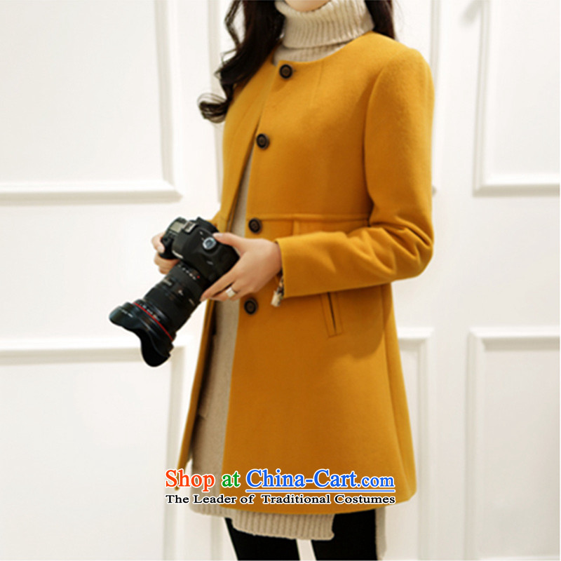 De-yuan by 2015 autumn and winter new liberal gross large? women to increase expertise in sister long jacket, female D189 YELLOW XXXL, de yuan (DELUTAOS) , , , shopping on the Internet