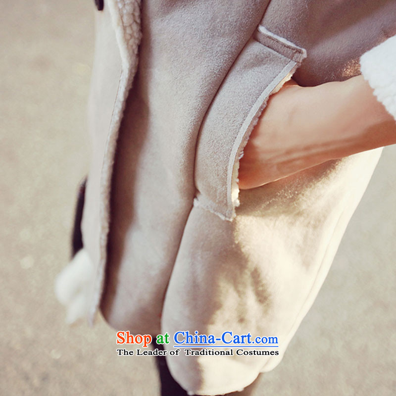 West small winter 2015 new personality, double-comfortable inside the lamb wool coat handsome girl wt00191 jacket , light gray west small shopping on the Internet has been pressed.
