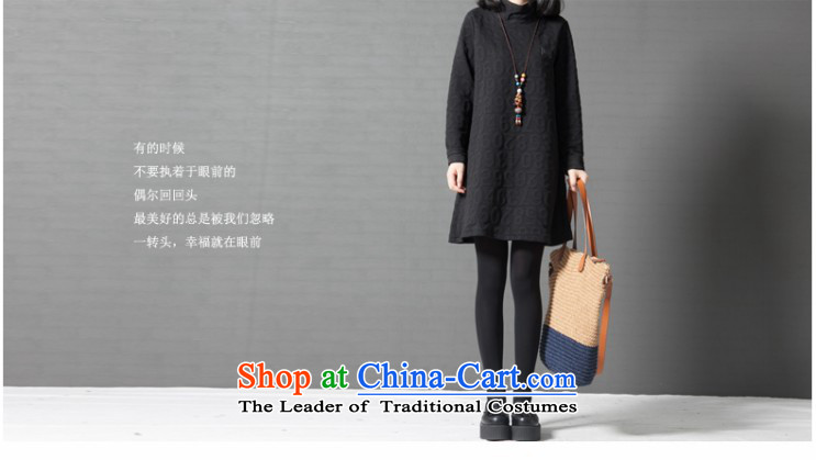 The beginning of the rain. Arpina ji 2015 winter clothing new Korean large relaxd stylish women wear long-sleeved pattern number dresses 935 Black XXL picture, prices, brand platters! The elections are supplied in the national character of distribution, so action, buy now enjoy more preferential! As soon as possible.