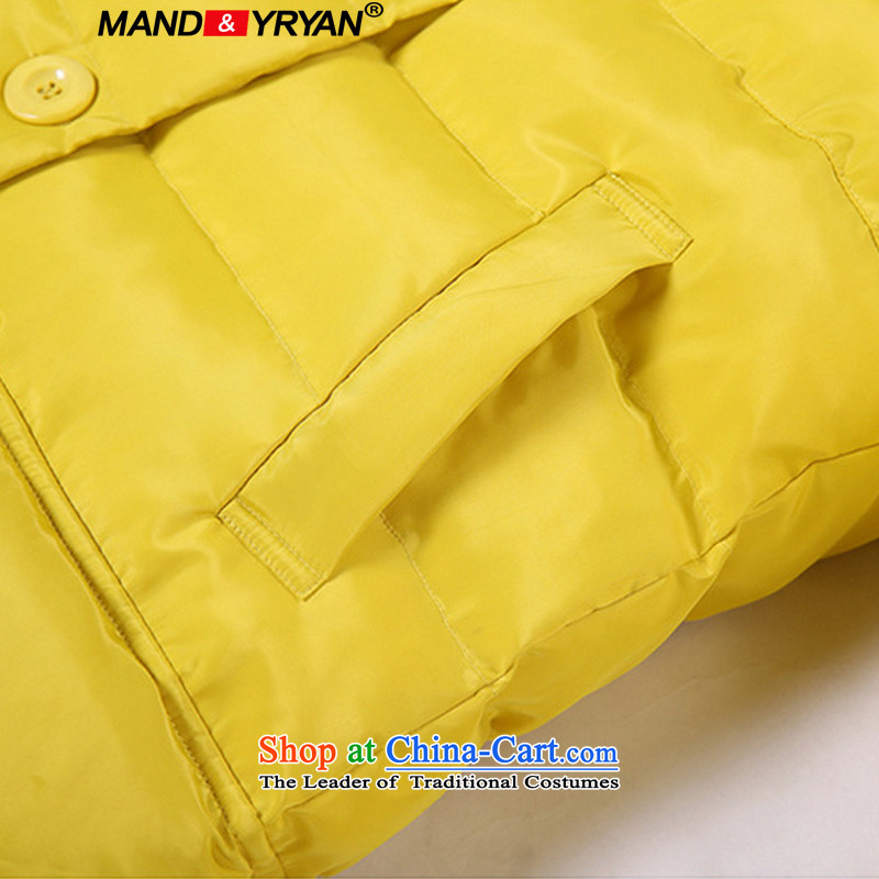 Mantile en code women for winter coat jackets with long thick MM cap with a loose cotton clothing gross robe jacket yellow 2583 XXXL150-160 around 922.747, mantile mandyryan Eun () , , , shopping on the Internet