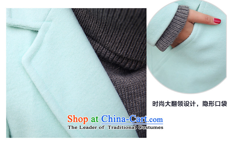 In the autumn and winter Yue new stylish gross in long wind? jacket POO light green M picture, prices, brand platters! The elections are supplied in the national character of distribution, so action, buy now enjoy more preferential! As soon as possible.