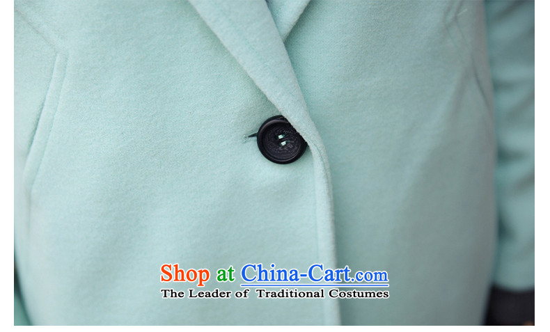 In the autumn and winter Yue new stylish gross in long wind? jacket POO light green M picture, prices, brand platters! The elections are supplied in the national character of distribution, so action, buy now enjoy more preferential! As soon as possible.