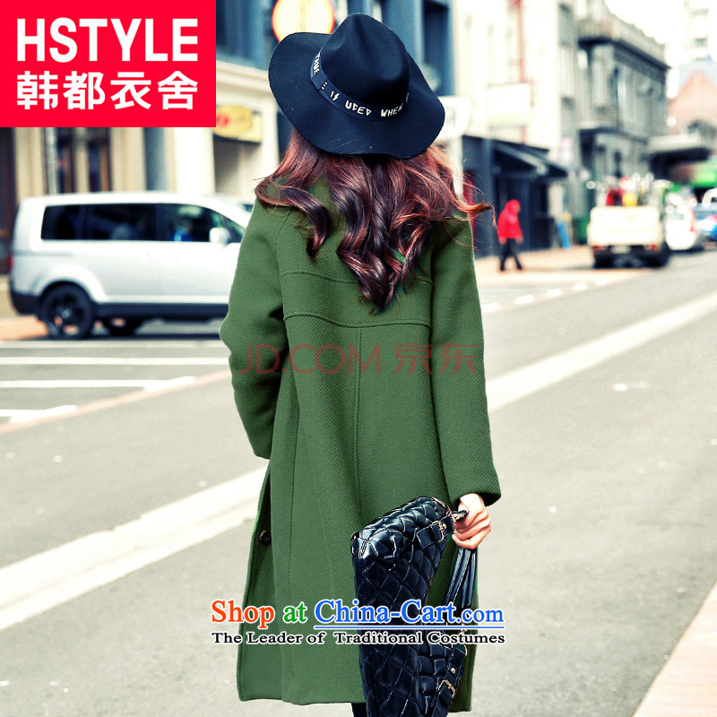 Korea has the Korean version of the Dag Hammarskjöld yi 2015 winter clothing new products with stylish youth Sau San video in the stitching thin long hair DL4571 Restaurant Green Jacket? M, Korea has Yi (HSTYLE) , , , shopping on the Internet
