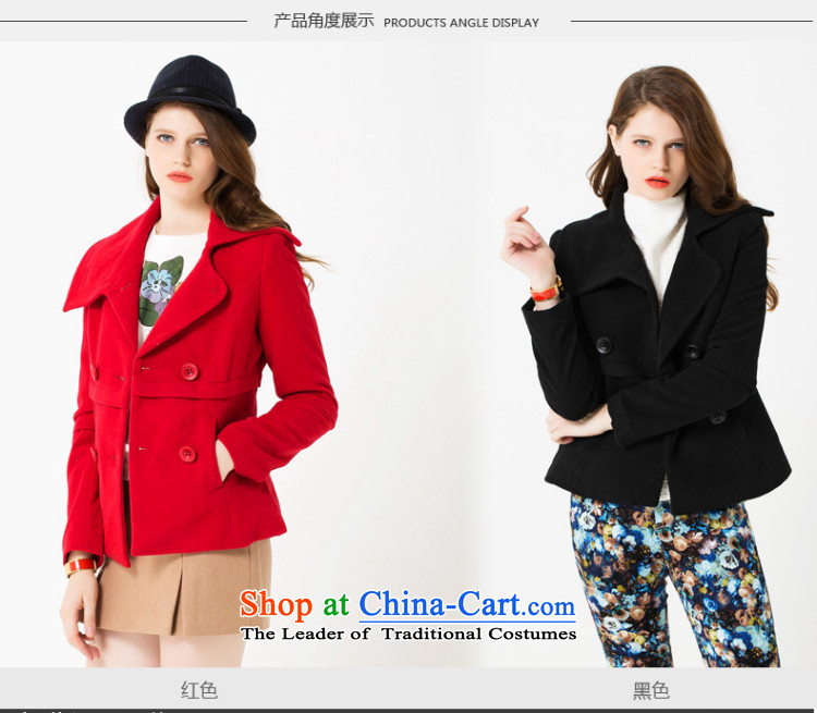 The Pop-2015 Winter Female decorated in English lapel wind-coats, double-wool coat 0711 Black? M picture, prices, brand platters! The elections are supplied in the national character of distribution, so action, buy now enjoy more preferential! As soon as possible.