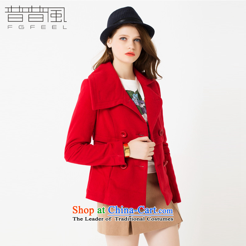The Pop-2015 Winter Female decorated in English lapel wind-coats, double-wool coat 0711 black , then the pop (FGFEEL risk) , , , shopping on the Internet