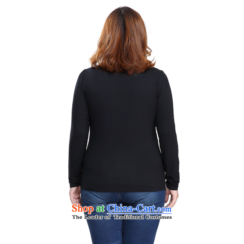 The former Yugoslavia Li Sau 2015 Fall/Winter Collections new larger female cotton not under rule leave two piece stretch Knitted Shirt 0958 Black 3XL, Yugoslavia Li Sau-shopping on the Internet has been pressed.