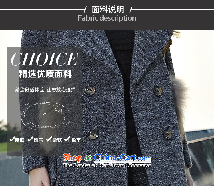 Yi so that young women 2015 gross jacket for autumn and winter wind in the new Europe long temperament a wool coat female reverse collar double-Gray L picture, prices, brand platters! The elections are supplied in the national character of distribution, so action, buy now enjoy more preferential! As soon as possible.