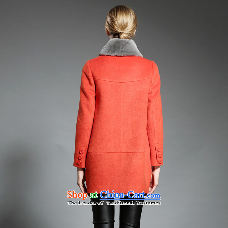American Poetry gross? coats and women in winter long hand-high-end 2-sided woolen coat jacket orange M AMERICAN POETRY (MEIANGSHI Daw Aung San Suu Kyi) , , , shopping on the Internet