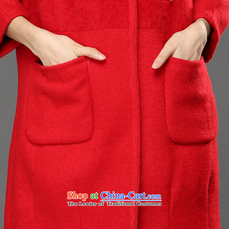 The Eternal Yuexiu code female jackets thick mm sister 2015 Fall/Winter Collections new Korean fashion, Hin thin, thick hair knitted to really increase the autumn large red jacket 3XL, eternal Soo , , , shopping on the Internet