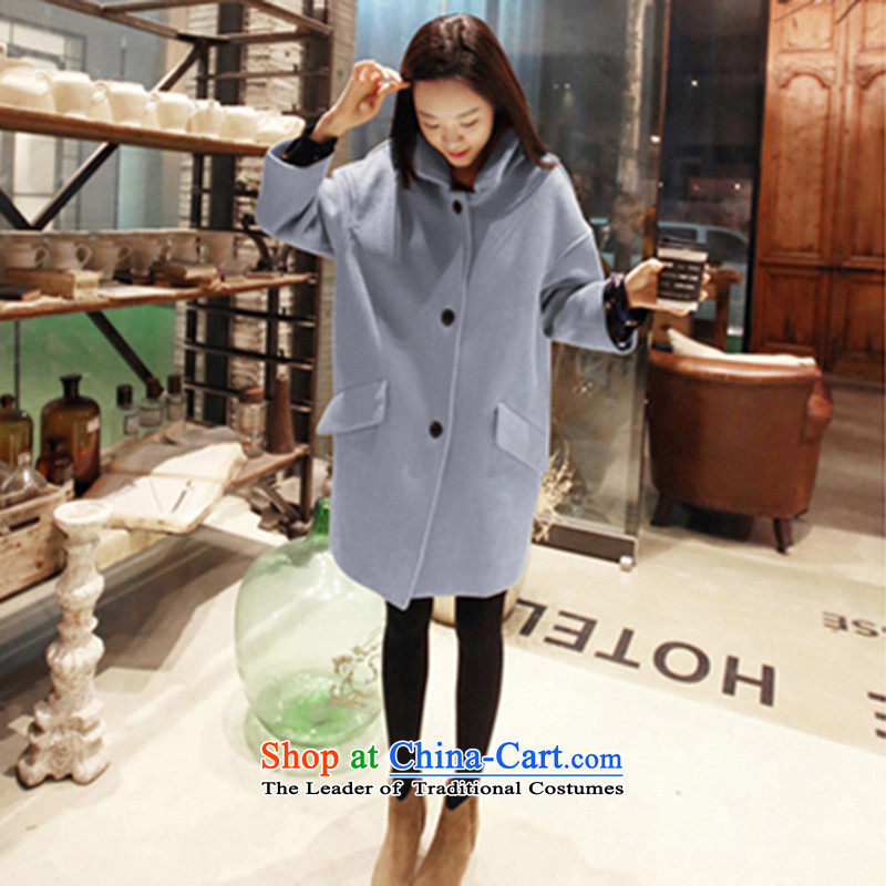 Morcar Connie snow  2015 autumn and winter new Korean trendy code in women's long hair , pale blue jacket? Mr Carne (mokanixue snow) , , , shopping on the Internet
