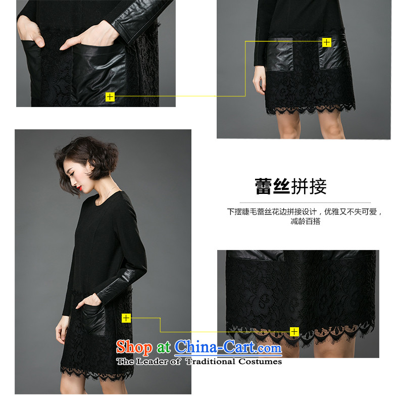 The Eternal-soo to xl female lace dresses 2015 Fall/Winter Collections thick, Hin thin new fat mm sister winter skirt wear long-sleeved black skirt 4XL Photo, prices, brand platters! The elections are supplied in the national character of distribution, so action, buy now enjoy more preferential! As soon as possible.