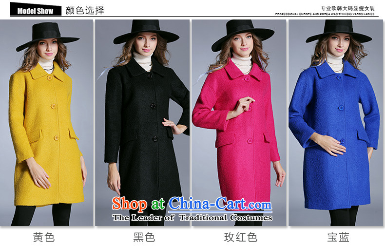 The maximum number of Europe and Connie Women 2015 winter clothing new expertise to increase the modern mm lapel woolen coat girl in long hair j6093 jacket? black 4XL Photo, prices, brand platters! The elections are supplied in the national character of distribution, so action, buy now enjoy more preferential! As soon as possible.