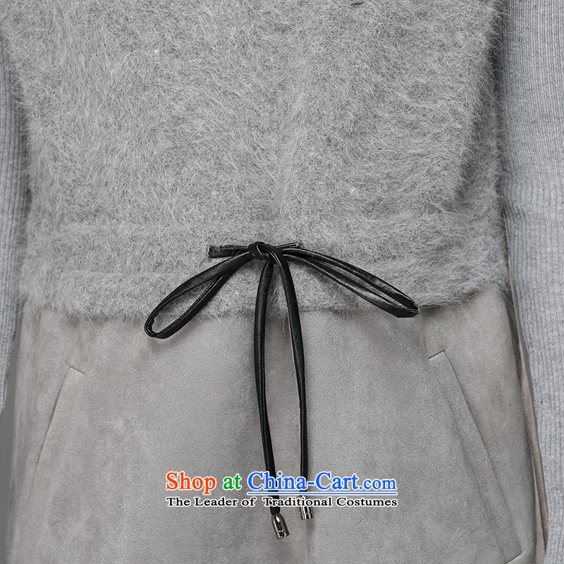 The Eternal-soo to xl women's dresses 2015 Fall/Winter Collections of new products and expertise of western sister mm thin, video winter skirt wear long-sleeved gray skirt 3XL, eternal Soo , , , shopping on the Internet