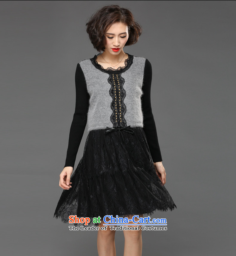 The Eternal Soo-winter dresses to increase women's code 2015 autumn and winter sister thick with thick, Hin thin new fat mm lace skirt wear long-sleeved black skirt 3XL picture, prices, brand platters! The elections are supplied in the national character of distribution, so action, buy now enjoy more preferential! As soon as possible.