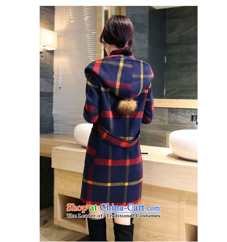 2015 Autumn and Winter Storm girls) grid gross girls coat? Long Korean Sau San with cap? coats latticed cloth red and yellow color of the XL Photo, prices, brand platters! The elections are supplied in the national character of distribution, so action, buy now enjoy more preferential! As soon as possible.