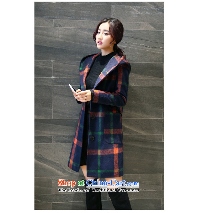 2015 Autumn and Winter Storm girls) grid gross girls coat? Long Korean Sau San with cap? coats latticed cloth red and yellow color of the XL Photo, prices, brand platters! The elections are supplied in the national character of distribution, so action, buy now enjoy more preferential! As soon as possible.