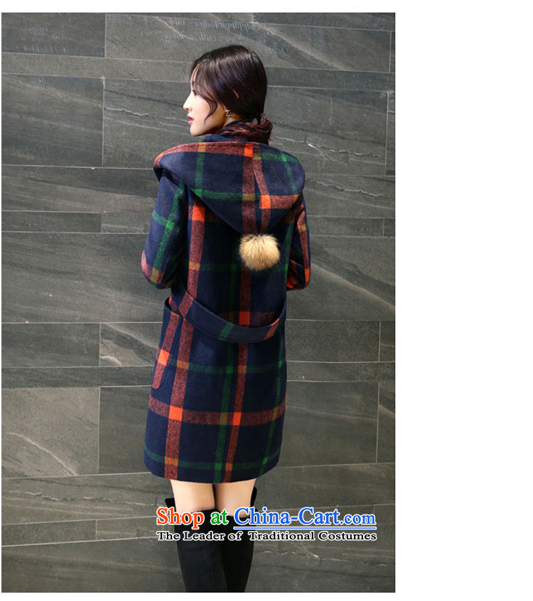 2015 Autumn and Winter Storm girls) grid gross girls coat? Long Korean Sau San with cap? coats latticed cloth red and yellow color of the XL Photo, prices, brand platters! The elections are supplied in the national character of distribution, so action, buy now enjoy more preferential! As soon as possible.