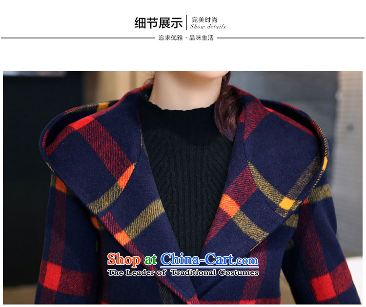 2015 Autumn and Winter Storm girls) grid gross girls coat? Long Korean Sau San with cap? coats latticed cloth red and yellow color of the XL Photo, prices, brand platters! The elections are supplied in the national character of distribution, so action, buy now enjoy more preferential! As soon as possible.