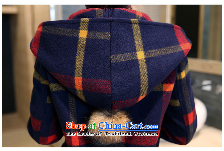 2015 Autumn and Winter Storm girls) grid gross girls coat? Long Korean Sau San with cap? coats latticed cloth red and yellow color of the XL Photo, prices, brand platters! The elections are supplied in the national character of distribution, so action, buy now enjoy more preferential! As soon as possible.