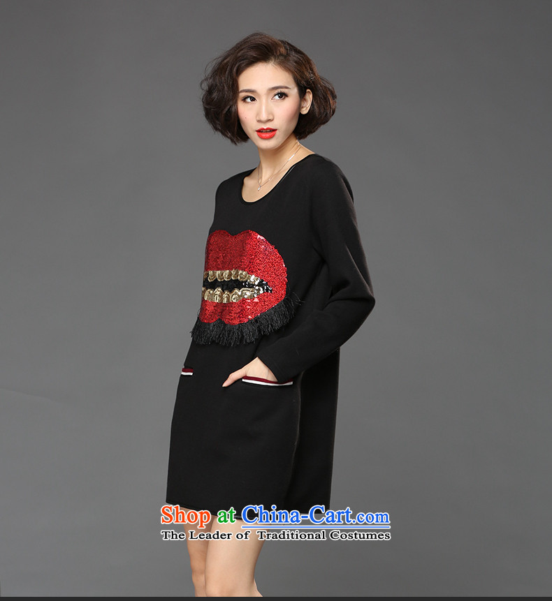 The Eternal-soo to xl women's dresses thick sister 2015 Fall/Winter Collections of new products in mm thick long tee shirt long-sleeved Europe forming the dresses black 4XL Photo, prices, brand platters! The elections are supplied in the national character of distribution, so action, buy now enjoy more preferential! As soon as possible.