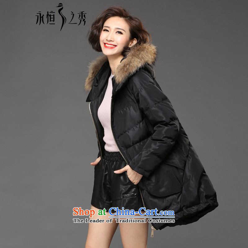 The Eternal Soo-to increase women's code cotton coat jacket thick sister 2015 winter clothing new product expertise, Hin thick mm thin in Europe long hair really tie Cap Black 3XL, ãþòâ eternal Soo , , , shopping on the Internet