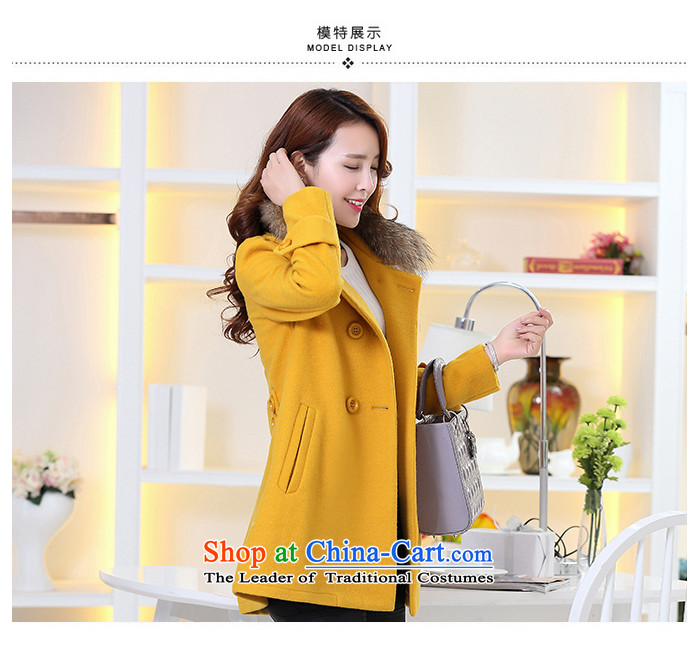 The nest products 2015 winter new coats in gross? long large Korean jacket yellow XXL picture, prices, brand platters! The elections are supplied in the national character of distribution, so action, buy now enjoy more preferential! As soon as possible.