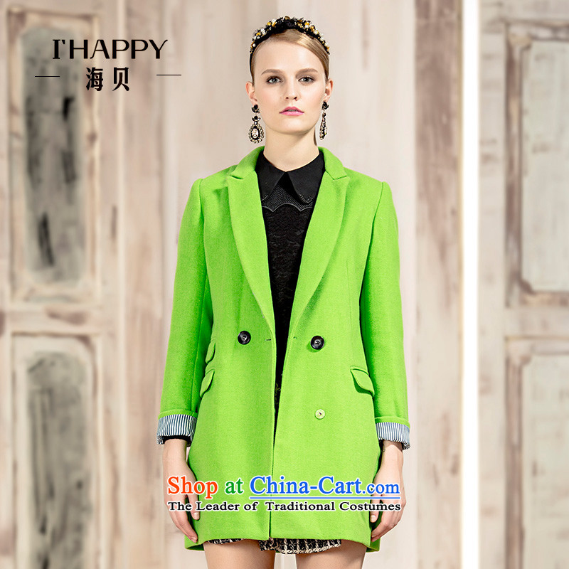Seashell  2015 New Pure Color forever sub gross for double-A Version field type, the long hair? Sprouts New Green Jacket coat L