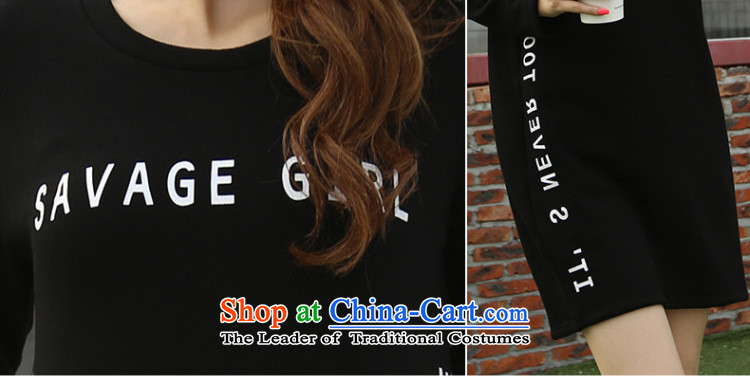 Morning to 2015 autumn and winter large female new Korean relaxd. Long wild stamp lint-free thick sweater letters round-neck collar stylish long-sleeved gray skirt 5XL( recommendations 180-200 catties) Picture, prices, brand platters! The elections are supplied in the national character of distribution, so action, buy now enjoy more preferential! As soon as possible.