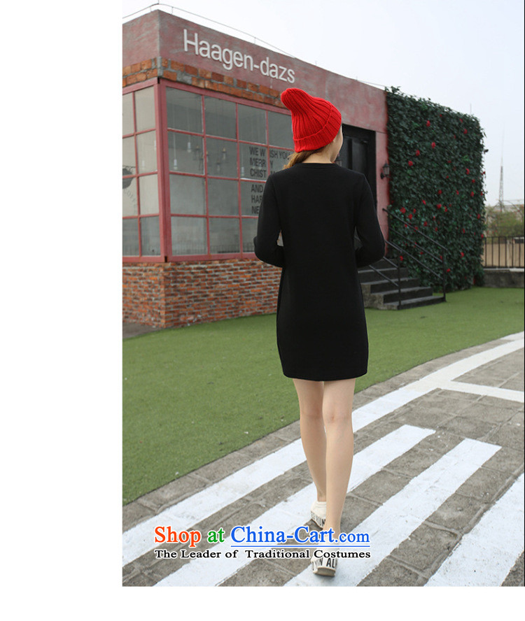 Morning to 2015 autumn and winter large female new Korean Sau San graphics plus round-neck collar thin lint-free thick dresses dog stamp not lint-free sweater cheongsams pink 3XL recommendations seriously pictures, prices of 140-150, brand platters! The elections are supplied in the national character of distribution, so action, buy now enjoy more preferential! As soon as possible.