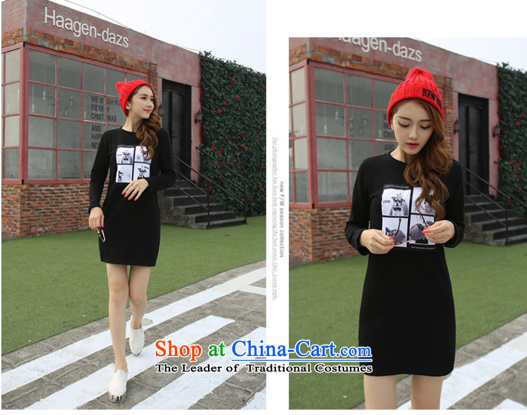 Morning to 2015 autumn and winter large female new Korean Sau San graphics plus round-neck collar thin lint-free thick dresses dog stamp not lint-free sweater cheongsams pink 3XL recommendations seriously pictures, prices of 140-150, brand platters! The elections are supplied in the national character of distribution, so action, buy now enjoy more preferential! As soon as possible.