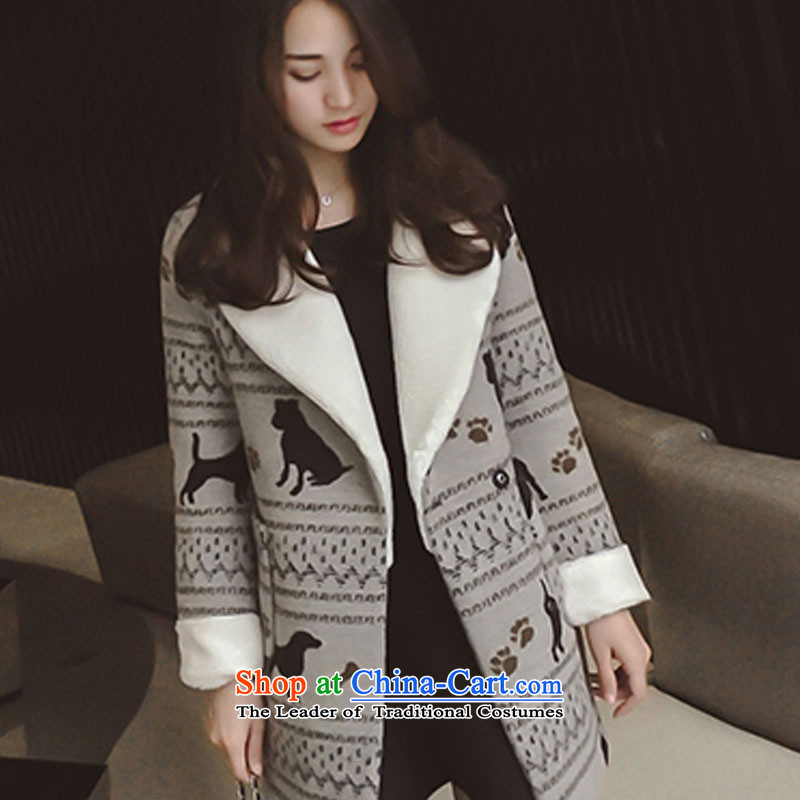 Athena Chu Poetry, 2015 autumn and winter new gross girls jacket? Long Korean version of a wool coat women lapel video thin long-sleeved blouses and color , L, Yan 6031 poetry, , , , shopping on the Internet
