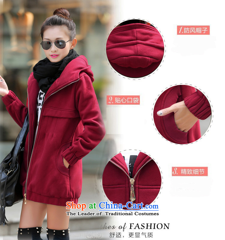 Morning to 2015 autumn and winter new to increase female Korean version of code is a thick jacket Sau San Fat MM stylish video warm thin red sweater XL( recommendations 120-135 catty) Picture, prices, brand platters! The elections are supplied in the national character of distribution, so action, buy now enjoy more preferential! As soon as possible.