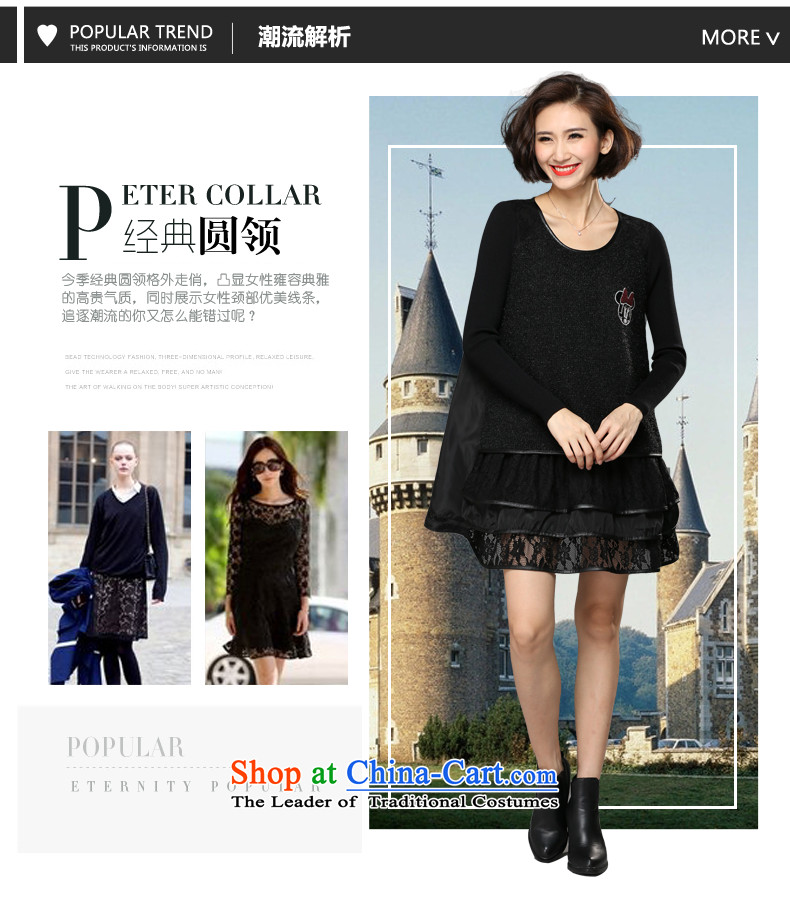 The Eternal Soo-winter dresses to increase women's code thick mm sister 2015 Fall/Winter Collections thick, Hin new thin lace skirt wear long-sleeved black 3XL knitting picture, prices, brand platters! The elections are supplied in the national character of distribution, so action, buy now enjoy more preferential! As soon as possible.