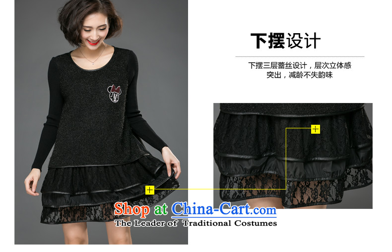 The Eternal Soo-winter dresses to increase women's code thick mm sister 2015 Fall/Winter Collections thick, Hin new thin lace skirt wear long-sleeved black 3XL knitting picture, prices, brand platters! The elections are supplied in the national character of distribution, so action, buy now enjoy more preferential! As soon as possible.