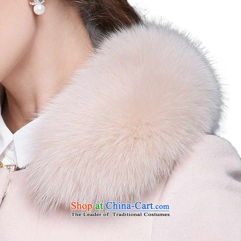 Yuen-core women 2015 winter clothing new stylish Fox for video temperament thin hair 9 short-sleeved) commuter gross female pink jacket? , L, Yuen core , , , shopping on the Internet