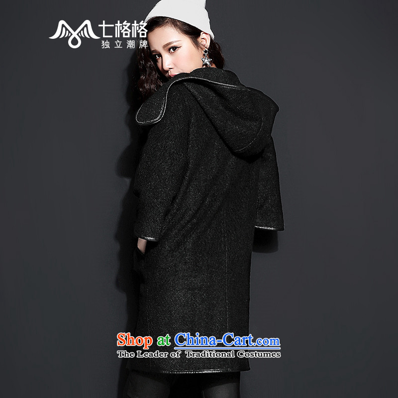 7 Huan 2015 autumn and winter new seven-sleeve cap-long hair black girl , coat? 7) , , , (OTHERMIX Princess Returning Pearl shopping on the Internet