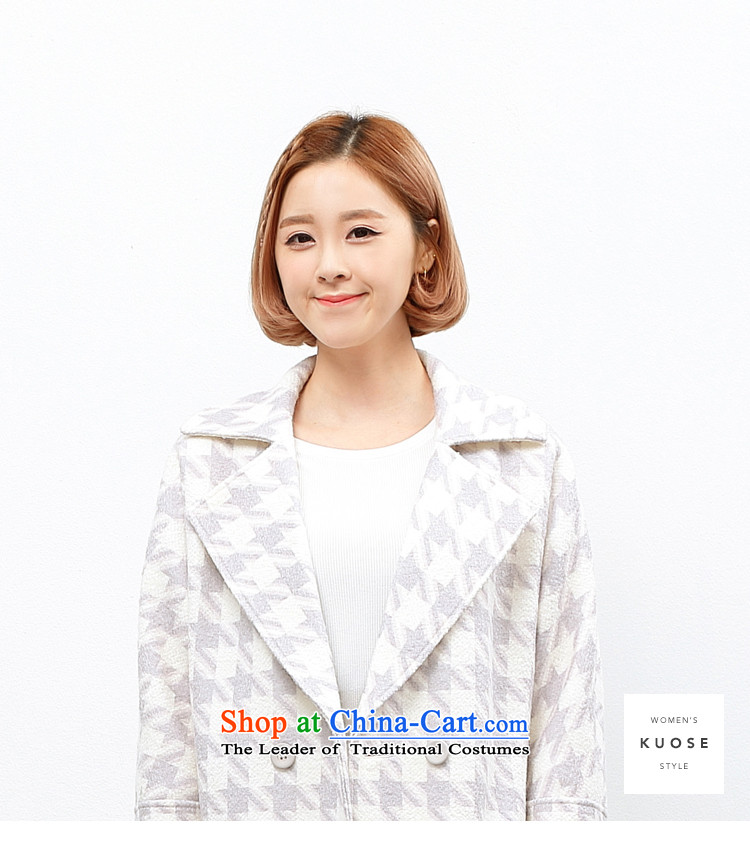 Wide Color Gamut 2015 autumn and winter new Korean female suits for thousands of birds, long thick?? Jacket coat gross light violet chidori grid S picture, prices, brand platters! The elections are supplied in the national character of distribution, so action, buy now enjoy more preferential! As soon as possible.