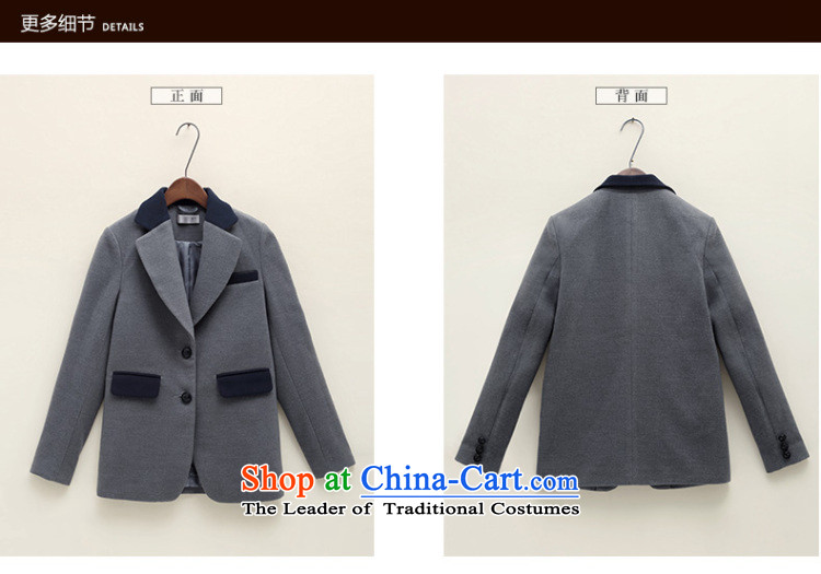 Autumn 2015 autumn and winter 売 lapel new coin knocked color core shuai neutral wind-Straight Jacket 5543210087? style gray S autumn housing prices, pictures, brand platters! The elections are supplied in the national character of distribution, so action, buy now enjoy more preferential! As soon as possible.
