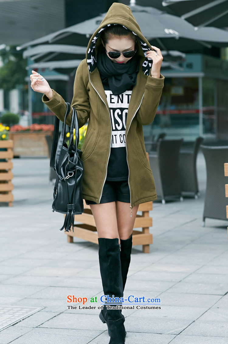 Morning to 2015 winter new larger female knocked color stitching thick coat thick MM adjustable hood sweater Sau San video thin hoodie brown XL recommendations 120-130 catty picture, prices, brand platters! The elections are supplied in the national character of distribution, so action, buy now enjoy more preferential! As soon as possible.