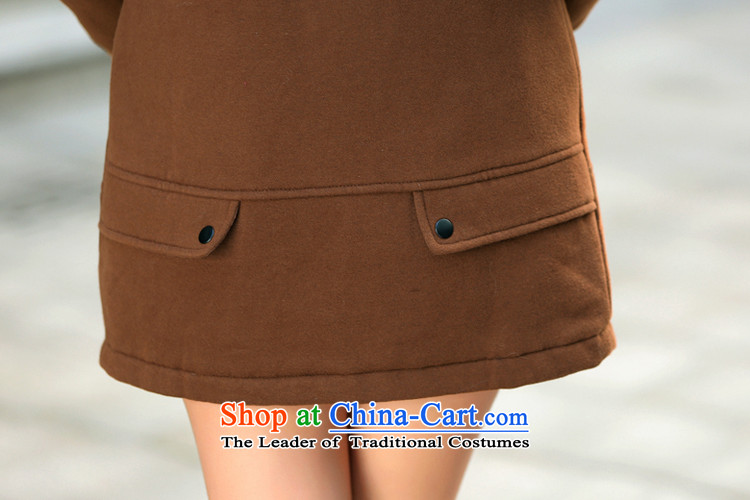Morning to 2015 winter new larger female knocked color stitching thick coat thick MM adjustable hood sweater Sau San video thin hoodie brown XL recommendations 120-130 catty picture, prices, brand platters! The elections are supplied in the national character of distribution, so action, buy now enjoy more preferential! As soon as possible.
