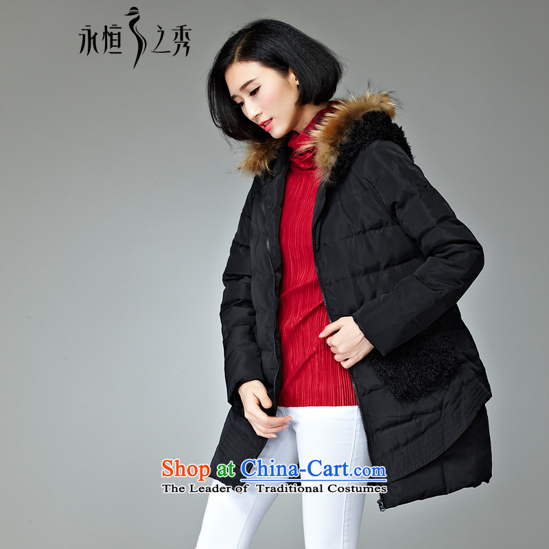 The Eternal Soo-To increase the number of women serving on cotton jacket, Hin in thin long Korean version 2015 winter clothing new product expertise for gross cotton-MM sister autumn and winter coats black 3XL, eternal Soo , , , shopping on the Internet