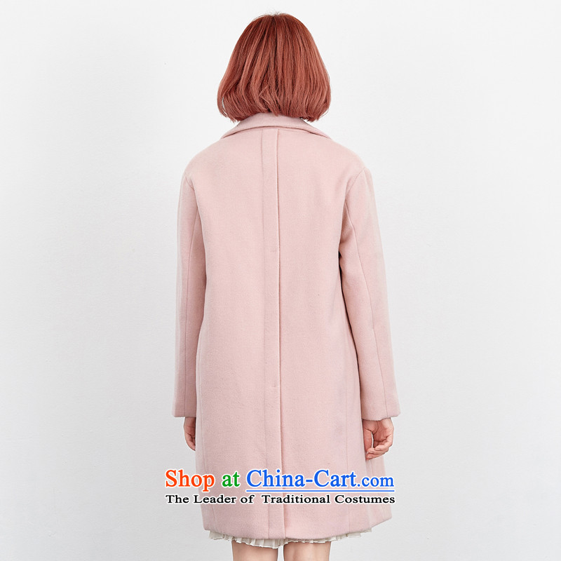 Wide Color Gamut 2015 autumn and winter new Korean women in pure color long suit for wild thick hair?? coats jacket , light pink color (kuose widen) , , , shopping on the Internet