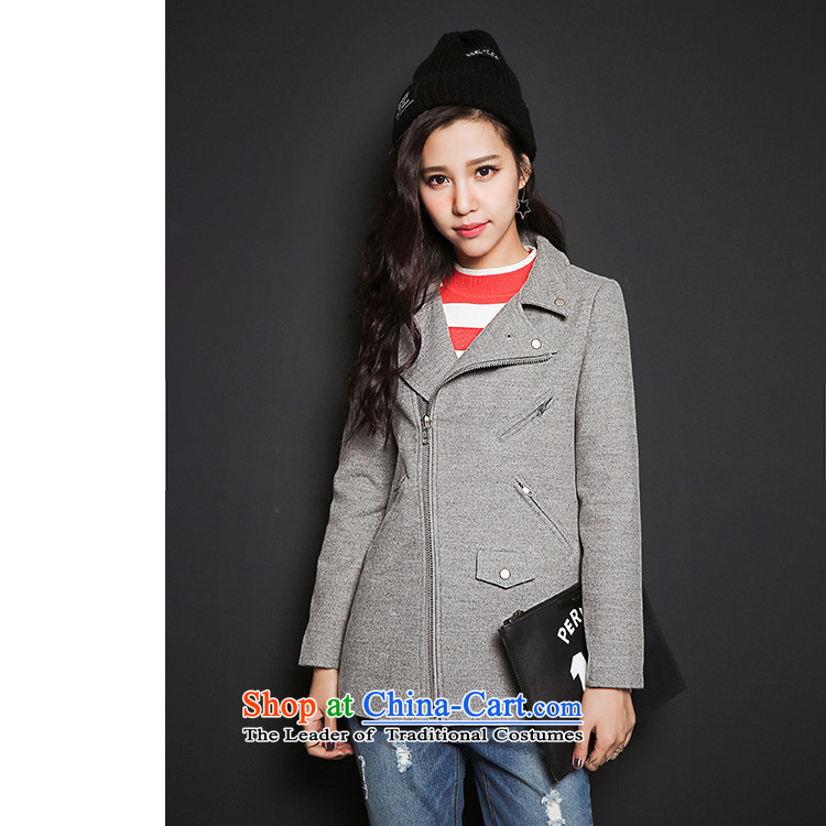 7 Huan 2015 autumn and winter new lapel loose pure color coats female gray long-sleeved? M picture, prices, brand platters! The elections are supplied in the national character of distribution, so action, buy now enjoy more preferential! As soon as possible.