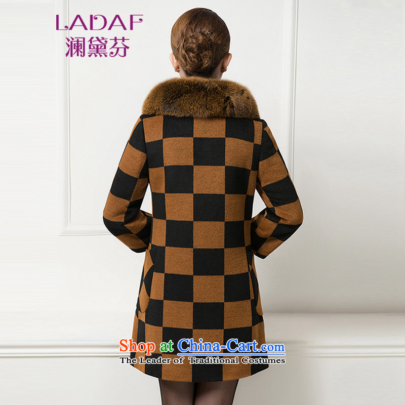 The World 2015 autumn and winter fun Doi New) long wool? jacket compartments Sau San 1072 gray cells  XL, World Doi Fen (LANDAIFEN) , , , shopping on the Internet