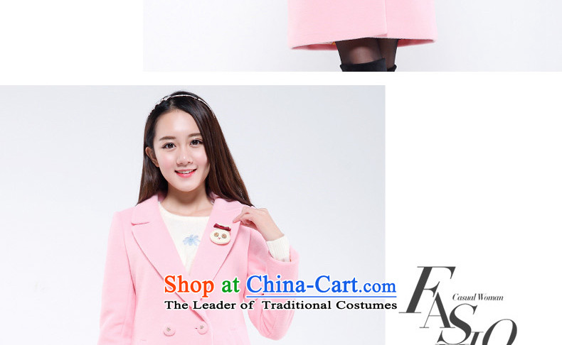 Flower to 2015 winter clothing new Korean version for long, thin suit coats female gross 30VD74003 jacket? light blue M picture, prices, brand platters! The elections are supplied in the national character of distribution, so action, buy now enjoy more preferential! As soon as possible.