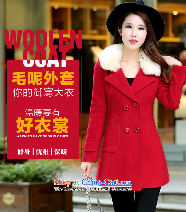  The Korean version of the stylish Sweet aimoonsa double-jacket women's gross? autumn and winter New Gross Gross for coats women would be sub-jacket red S picture, prices, brand platters! The elections are supplied in the national character of distribution, so action, buy now enjoy more preferential! As soon as possible.