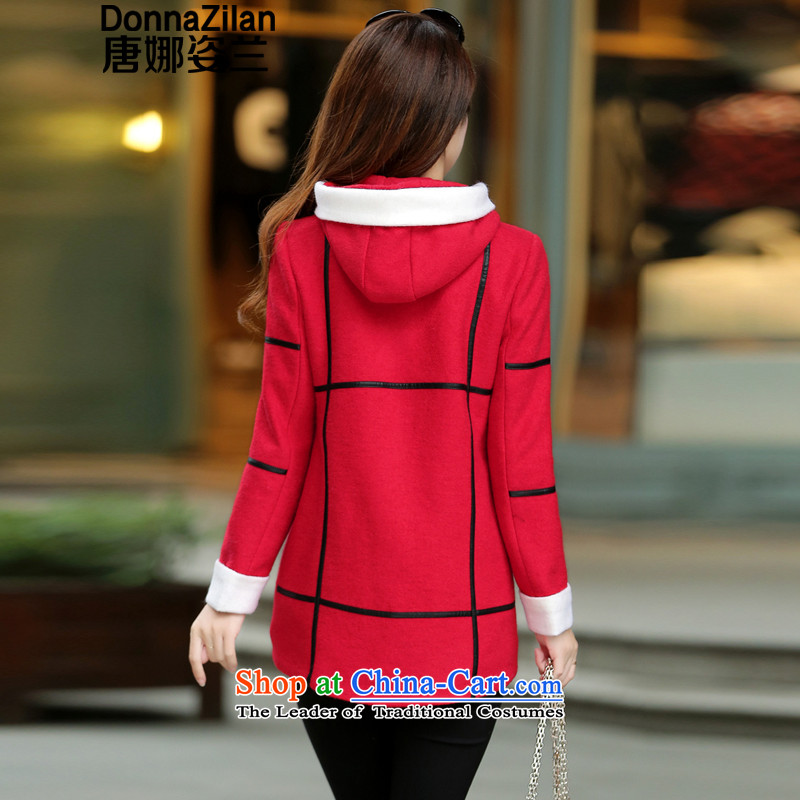 2015 new short of the amount that women's jacket Fall/Winter Collections Korean version thin cap temperament coats, women's gross? boards single row detained a wool coat female red Xxl,aimoonsa,,, shopping on the Internet