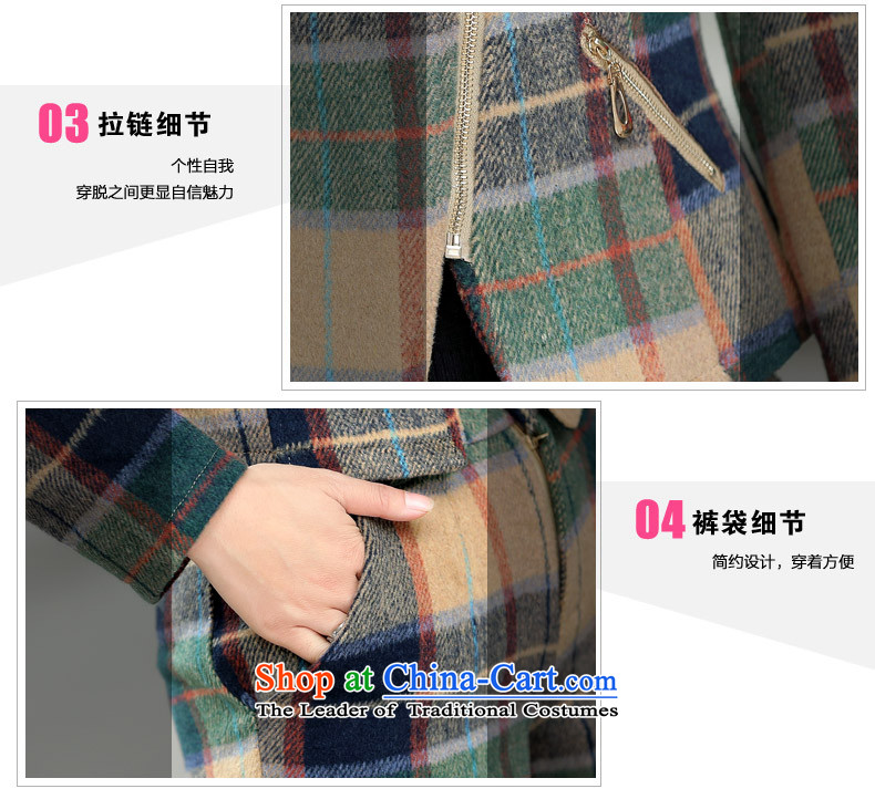  The Korean version of the short period of aimoonsa gross? jacket leisure wears the autumn and winter new a wool coat jacket female zipper gross kit green overcoat? XL Photo, prices, brand platters! The elections are supplied in the national character of distribution, so action, buy now enjoy more preferential! As soon as possible.