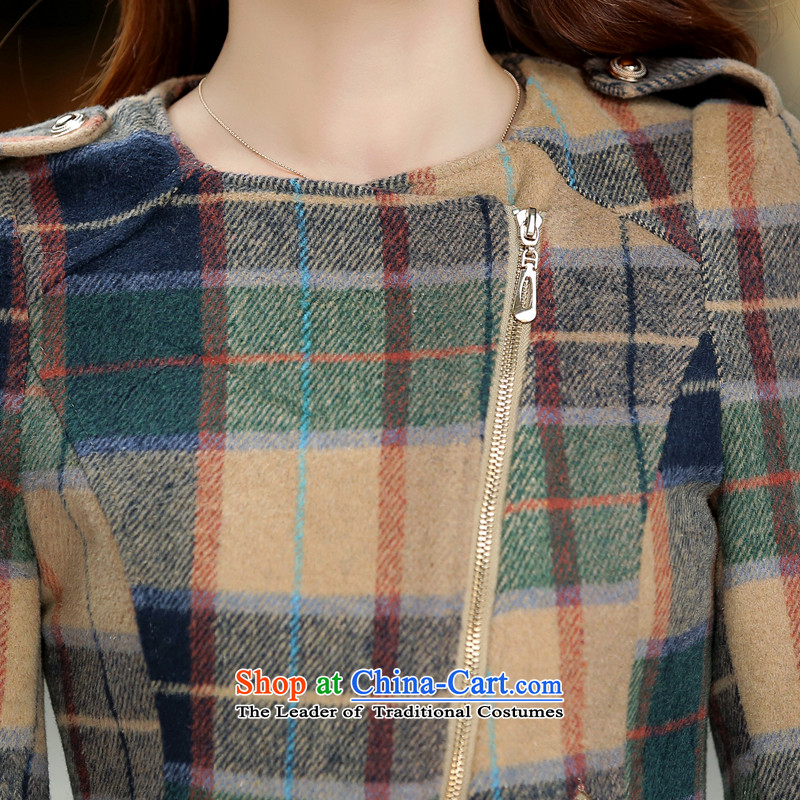  The Korean version of the short period of aimoonsa gross? jacket leisure wears the autumn and winter new a wool coat jacket female zipper gross kit green overcoat? xl,aimoonsa,,, shopping on the Internet